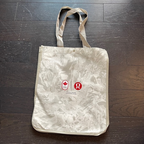 lululemon large reusable collectible tote shopping bags gift tote grey - Picture 2 of 2